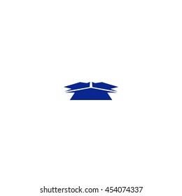 Three arrows facing each other stock vector icon illustration