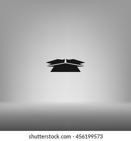 Three arrows facing each other stock vector icon illustration