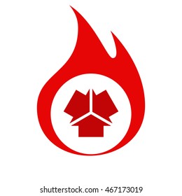 Three arrows facing each other stock vector icon illustration