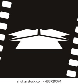 Three arrows facing each other stock vector icon illustration