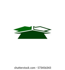 Three arrows facing each other stock vector icon illustration