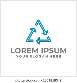 Three arrows forming a triangle - simple cycle or change icon