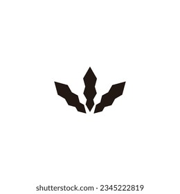 Three arrows,  geometric symbol simple logo vector