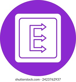 Three Arrows Glyph Circle Style Icon