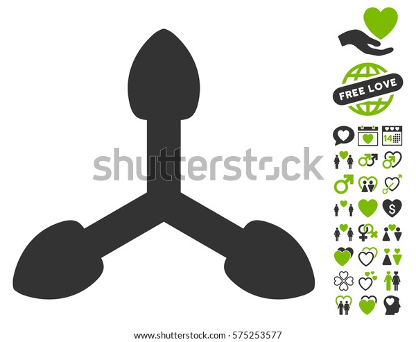 Three Arrows icon with bonus love design
elements. Vector illustration style is flat rounded iconic eco
green and gray symbols on white
background.