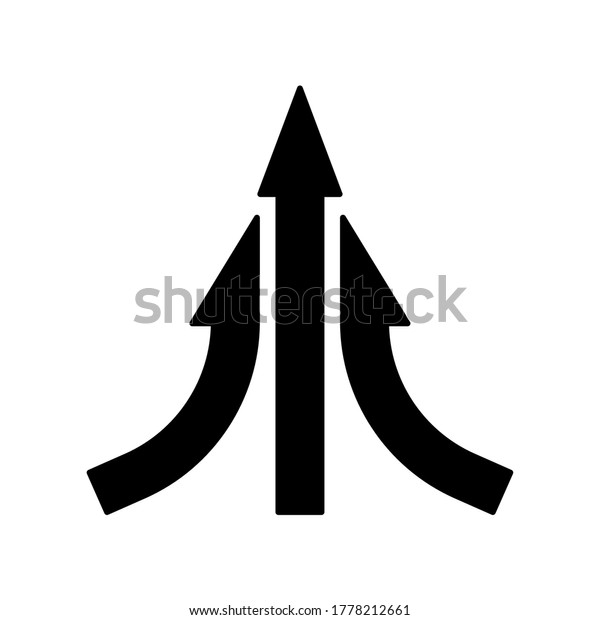 Three Arrows Icon Symbol Vector On Stock Vector (Royalty Free ...