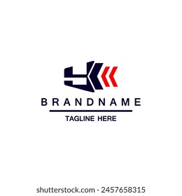 Three arrows logo form letter Y creative tech emblem