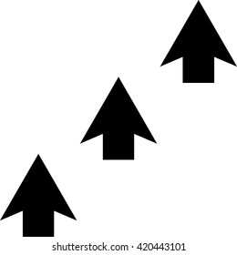 three arrows up number 2