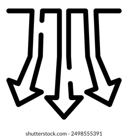 Three arrows pointing to the center of a target representing focus and concentration