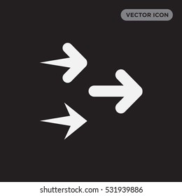 Three arrows set icon illustration isolated vector sign symbol
