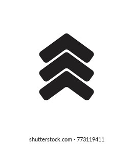 three arrows up symbol logo vector
