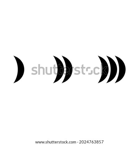 Three arrows type 5 isolated on white background