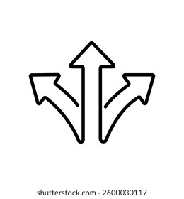 Three Arrows Upward Growth, Progress, Multiple Pathways, Direction, Choices, Options, Strategy