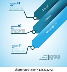 Three arrows, use for infographics. Can be used for presentation