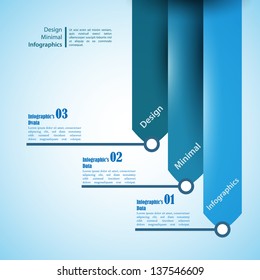 Three arrows, use for infographics. Can be used for presentation