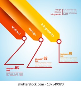 Three arrows, use for infographics. Can be used for presentation
