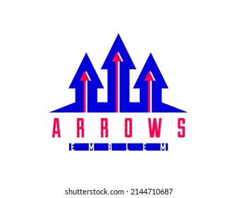 Three Arrows Vector Logo Business Success Stock Vector (Royalty Free ...