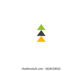 Three arrows up vector logo design icon