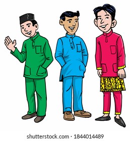 193 Malay traditional costume Stock Illustrations, Images & Vectors ...