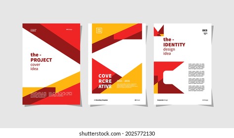 Three attractive designs with reddish gradations, perfect for a celebration day, a design template, or a creative agency marketing project. Editable EPS vector design.