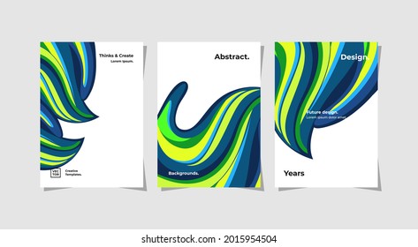 Three attractive designs, suitable for marketing and introduction of a creative agency, can also be for cover book, flyers, banners, and more. vector design editable.