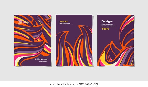 Three attractive designs, suitable for marketing and introduction of a creative agency, can also be for cover book, flyers, banners, and more. vector design editable.