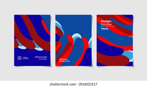 Three attractive designs, suitable for marketing and introduction of a creative agency, can also be for cover book, flyers, banners, and more. vector design editable.