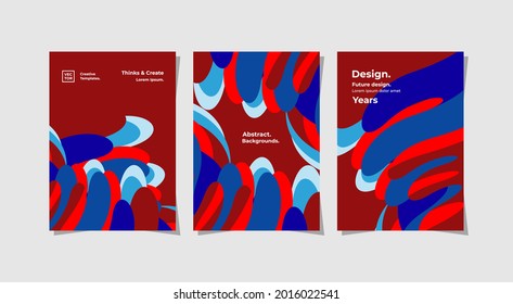 Three attractive designs, suitable for marketing and introduction of a creative agency, can also be for cover book, flyers, banners, and more. vector design editable.