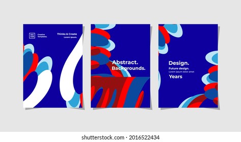 Three attractive designs, suitable for marketing and introduction of a creative agency, can also be for cover book, flyers, banners, and more. vector design editable.