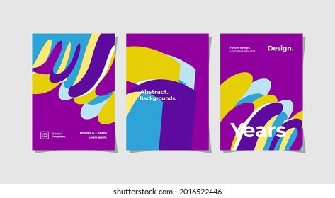 Three attractive designs, suitable for marketing and introduction of a creative agency, can also be for cover book, flyers, banners, and more. vector design editable.