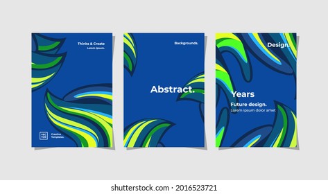 Three attractive designs, suitable for marketing and introduction of a creative agency, can also be for cover book, flyers, banners, and more. vector design editable.