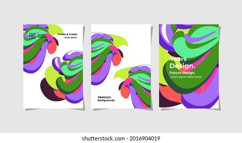 Three attractive designs, suitable for marketing and introduction of a creative agency, can also be for cover book, flyers, banners, and more. vector design editable.