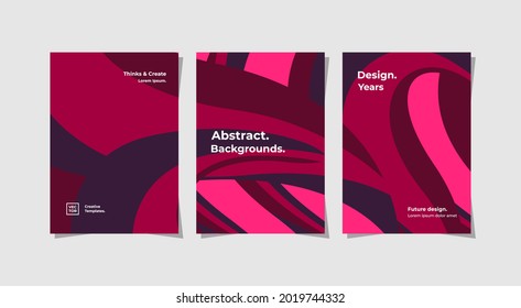 Three attractive designs, suitable for marketing and introduction of a creative agency, can also be for cover book, flyers, banners, and more. vector design editable.