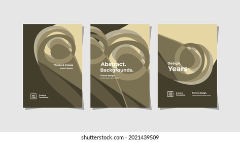 Three attractive designs, suitable for marketing and introduction of a creative agency, can also be for cover book, flyers, banners, and more. vector design editable.