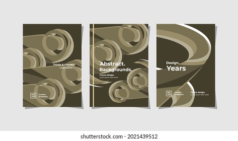 Three attractive designs, suitable for marketing and introduction of a creative agency, can also be for cover book, flyers, banners, and more. vector design editable.