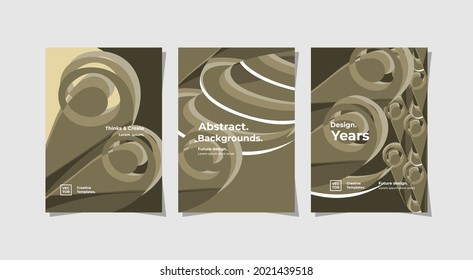 Three attractive designs, suitable for marketing and introduction of a creative agency, can also be for cover book, flyers, banners, and more. vector design editable.