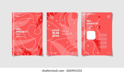 Three attractive designs, suitable for marketing and introduction of a creative agency, can also be for cover book, flyers, banners, and more. vector design editable.