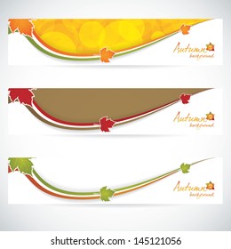 Three autumn banners. Vector