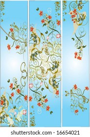 Three autumn banners, vector