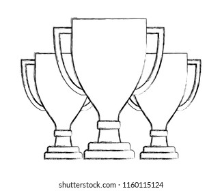 three award trophy winner prize success