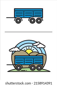 Three Axle Tractor Trailer Icon