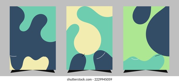 three backgrounds, with black and white lines running through the background making the background look even more sweet and abstract