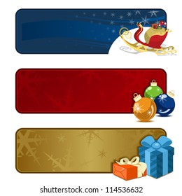 Three backgrounds with Christmas