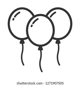 Three balloons Icon.