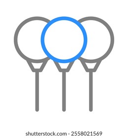 Three balloons icon. Concept of celebration, party, and joy.