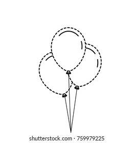 three balloons inflatable party decoration