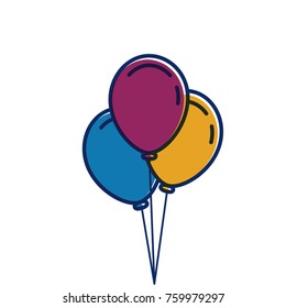 three balloons inflatable party decoration