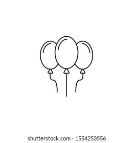 Three Balloons Isolated On White Background Stock Vector (Royalty Free ...