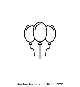 Tres globos aislados en EPS de fondo blanco 