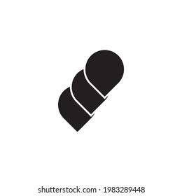 
drei Ballons Symbol, einfaches Logo, Vektorgrafik